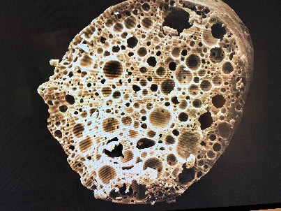 A drop of foam as seen in a microscope. Courtesy of Oriol Ribera